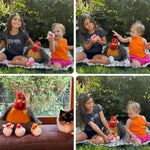 8Pcs Chicken Stuffed Animal, Stuffed Hen With Little Baby Chicks And Coop, Plush Toys For Kids, Hit Of Christmas Farm Party