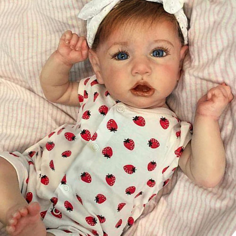 Reborn Baby Dolls Girl With Realistic Veins, 20 Inch Newborn Baby Doll With