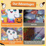 4 Pack Halloween Diamond Art Kits for Kids Ages 8-12