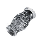 Two-Sides Open Hollow Soft Male Masturbator Cup, Manual Reusable Handheld Male Masturbator With Lifelike Textured Sex Toy For Adult Man - Transparant