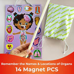 Magnetic Puzzles For Kids – Montessori Puzzles For Toddlers 3-5 – Preschool Game Learning Human Body Parts Anatomy Skeleton – Educational Toys For Boy & Girl