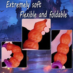 9.84In Magic Pumpkin Huge Fantasy Dildo, Realistic Glow Silicone Anal Plug With Strong Suction Cup, Huge Thick Dildos For Women, Anal Plug Dildo Prostate Massager Adult Sex Toy For Women Men & Couples