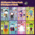 Halloween Make-a-Face Stickers Party Game for Kids and Adults