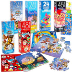 Assorted Jigsaw Puzzles Set for Children - 6 Piece Bundle Paw Patrol, Peppa Pig, Baby Shark, Trolls, Ryan's World Jigsaws, More | Christmas, Holiday, Birthday Puzzle Pack for Kids