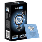 Nottyboy Lets Play Extra Lubricated Male Condoms - 10 Count | Silky Surface | Extra Moisturised | Ultra-Smooth | Organic Rubber | Minimising Friction | Vegan