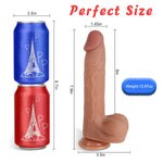 7.9" Silicone Realistic Dildos Sex Toy With Strong Suction Cup For Hands-Free, Flexible Lifelike Sex Toys, Anal Adult Harness Strap On Sex Toys For Women (Brown)