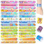 48Pcs Christian Snap Bracelets, Bible Verses Religious Slap Wristbands Slap Bracelets For Kids Sunday School Gifts Classroom Prizes