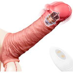 Penis Sleeve Cock Sleeve Vibrator - Remote Control Vibrator Realistic Adult Male Sex Toys For Men Penis Extender Vibrating Cock Ring 10 Modes, Elastic Penis Ring To Couple Sex Toys For Men
