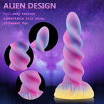 8.26 Inch Silicone Suction Cup Dildo For Women, Ribbed Dildo, Flexible Soft Thick Beginner Adults Anal Dildo, Anal Sex Toy Monster Fantasy Dildo Glow In The Dark