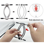 Clit Clamp, Pussy Spreader Stainless Steel Adjustable Pussy Clamp And Leash, Clitoris Teasing G Spot Massage Device, Adult Sex Bondage Restraint Bdsm Erotic Sex Toy For Women & Couples