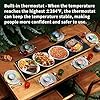 Electric Warming Tray(Extra Long 40”x12”),Food Warmer with Thermostat and Full Surface Heating,Food Warming Mat with 2 Temperature Modes for Parties Buffet,Gatherings,Gold Edge Warming Mat for Food