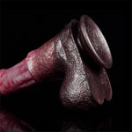 Lifelike Giant Silicone Horse Dildo 13.87in with Suction Cup - Brown L