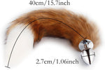 Fox Tail Anal Plug Set with Cat Ears Headband for SM and Cosplay
