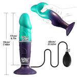 Inflatable Butt Plug Silicone Anal Plug Expanding Realistic Dildo Suction Cup G-Spot Massage Anus Dilator With Detachable Air Pump Adult Sex Toys For Beginners Advanced Players