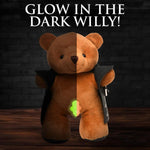 Exhibitionist Teddy Bear With Dildo Glow-In-The-Dark, Novelty Adult Sex Toys Fun Birthday Stuffed Animals Plush Gaggift For Girlfriend Couple Friend