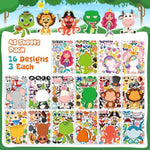Kids' Party Favors Stickers - 48 Sheets for Toddler Crafts and Decorations