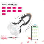 Stainless Steel Anal Vibrator Luminous Vibrating Butt Plug Prostate Massager Adult Sex Toy: Metal Anal Dilator Vibrating Anal Plug With Vibration Modes (Type A)