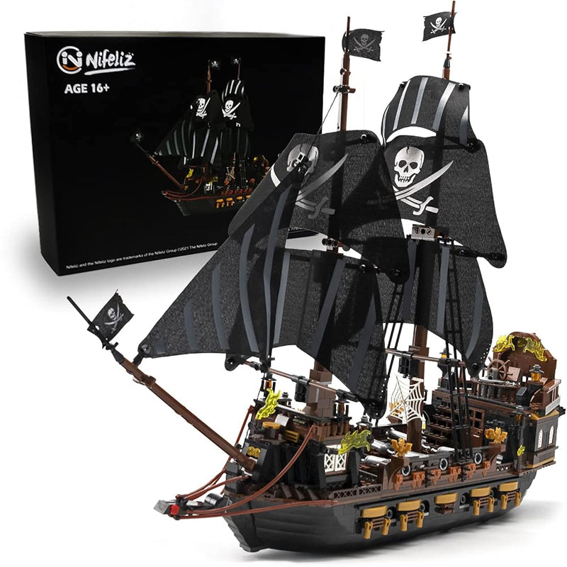 Black Hawk Pirates Ship Model Building Blocks Kits Construction Set To Buil