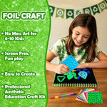 Foil Art Craft Kit for Kids, Princess, Unicorn, Cat & Flower Themes