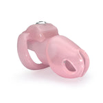 HT-V5 Chastity Cage - Resin, Click & Lock Key, 5 Sizes Rings Included