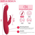 9.6 In Rabbit Vibrators Women Sex Toys, G Spot Vibrator For Clitoris Stimulation, Realistic Dildo Vibrator Purple Handheld Rechargeable Massager, Upgrade Powerful Quiet