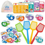 Math Counting Game, Math Manipulative Learning Swat The Fly Cards, Practice With Addition, Subtraction, Multiplication & Division, 1St 2Nd & 3Rd Grade Educational Toy For Homeschool