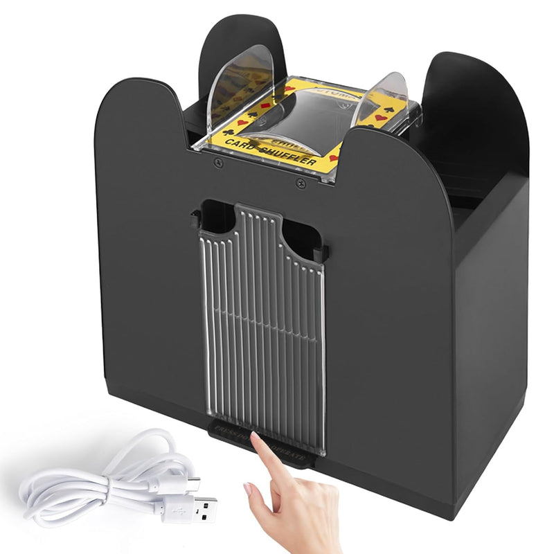 6 Deck Automatic Card Shuffler, Casino Card Shufflers For Poker, Bicycle, Phas