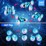4Pack Remote Control Car Toys For Kids, 2.4Ghz Rc Stunt Cars With Wheel Lights, Drift High Speed 4Wd Off Road Double Sided 360° Rotating Cars, For Boys Girls.