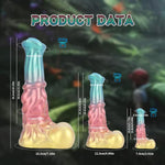9.9In Silicone Made Huge Soft Colorful Horse Dildo Anal Toy Animal Style Ribbed Flexible Hands-Free (Normal) (M)