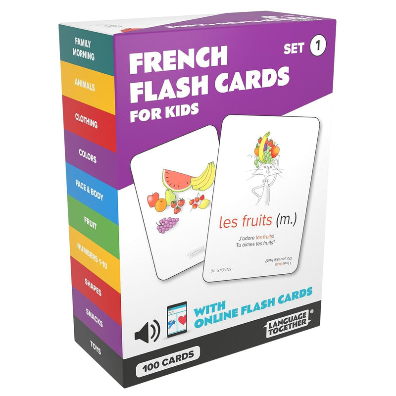 French Flash Cards For Kids: 100 First French Words With Online Audio Learn