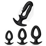 Butt Plug Set Of 3 – Hollow Silicone Anal Plugs Kit For Beginner To Advanced Training, Soft Flexible Body-Safe Material, Tapered Design Anal Trainer And Anal Dilator For Progressive Anal Play