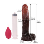 Realistic Squirting Dildo Adult Sex Toys, 9.44" Longer Inflatable Ejaculating Dildo, Skin-Feel Silicone Strong Hands-Free Suction Cup?G-Spot Anal Stimulator For Women, Men, Adult- Black