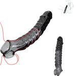 Penis Sleeve Cockring Sex Toys For Men, Penis Extender Male Girth Enhancement Realistic Dildo Penis Pump,Silicone Cock Sleeve Extension Penis Ring For Enlarge Thicken Girth Adult Sex Toys For Couples
