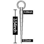 Urethral Sounds – 3.54-Inch-Long Stainless-Steel Cone Shaped Penis Plug Urethral Dilator With Safe Ring - Masturbation Rod For Men (S: 0.11-0.39 Inch)