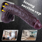 10.8 Inch Silicone Realistic Huge Black Dildo With Suction Cup, Extra Thick Giant Large Xl Xxl G-Spot Dildo Wide 2" Diameter Penis, Long Anal Dildos Lifelike Flexible Penis Sex Toy For Men Gay Women