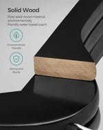 Wooden Hangers, 20-Pack Wood Coat Hangers with Shoulder Notches, Swivel Hook, Non-Slip for Jackets, Shirts, Suits, Black and Silver UCRW02B-20