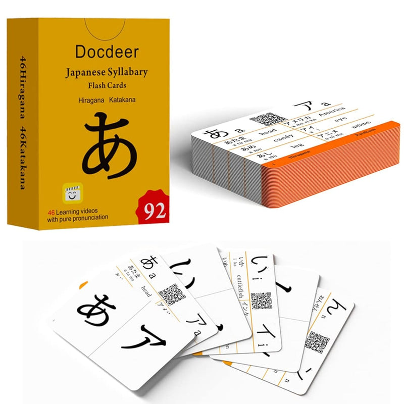 Hiragana And Katakana Syllabary Alphabet Japanese Flash Cards For Beginners