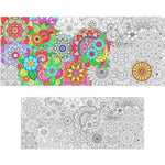 Giant Mandala Coloring Poster, Jumbo Floral Wall Art Craft for Kids & Adults