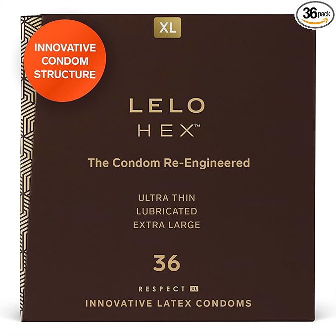Respect XL Extra-Large Lubricated Condoms, Strong & Comfortable, 36-Count