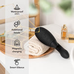 Duo 2 Black Dual Stimulation Pleasure Air Clitoris Stimulator Rabbit Vibrator & Pjur Aqua Water Based Personal Lubricant 3.4 Fl Oz - Female Sex Toys Bundle