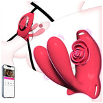 Couples Rose App Remote Control Wearable Vibrator, Women Adult Sex Toys Games Clitoral Vibrator G-Spot Stimulator, Hands-Free Clit Vibrator For Pleasure, Vibrating Panties Female Sex Toy