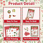 Christmas Bingo Game Cards, Winter Games For Adults Large Group Friends Family, Outdoor Indoor Bingo Party Games Set, Christmas New Year Holiday Party Favors Decorations -03