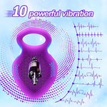 Vibrating Cock Ring,Rechargable Silicone Stretchy Penis Rings With 10 Intense Vibration Modes For Men Couples Pleasure,Male Erection Enhancing And Female Clit Vibrators