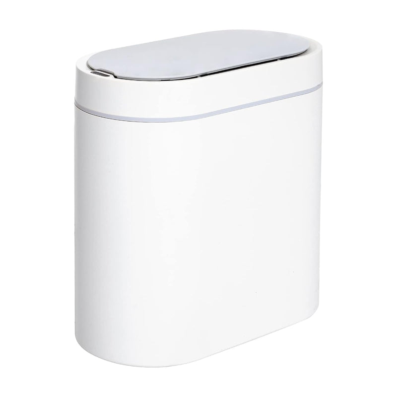 Bathroom Trash Can With Lid 2 Gallon Slim Motion Sensor Garbage Can Narrow Autom