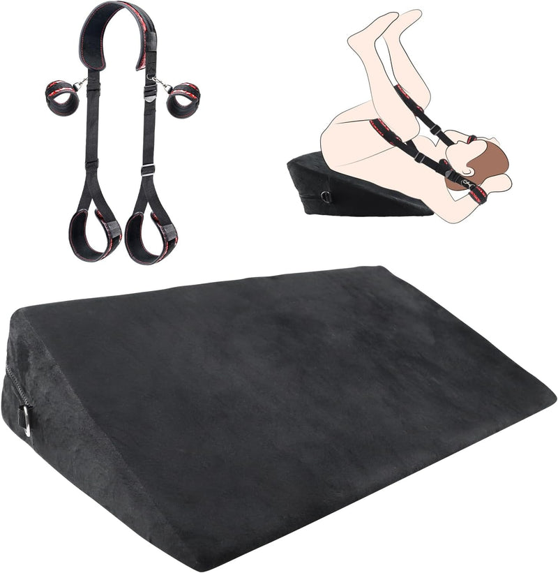 24" Sex Cushion with Adjustable Straps – Support Pillow for Couples & Bondage Play