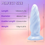 5.7In Large Butt Plug With Strong Suction Cup Butplug Long Anal Plug Fantasy Adult Sex Toys For Men Women Gay Couple - Light Blue