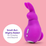 Happy Rabbit Mini Ears Clitoral Vibrator - Small Clitoral Rabbit Vibrator For Women - Thick Flexible Stimulating Ears - Rechargeable & Waterproof - Pink