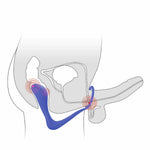 Penis Ring Silicone Cockrings With Anal Plug Prostage Massager Dual Stimulation Adult Men Masturbation Sex Toys (Deep Blue)