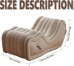 Inflatable Sex Sofa with Built-In Air Pump, Positioning Support & Bondage Design