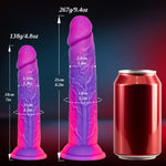 2 Pcs Silicone Strap-On Dildo Set - Wearable 7" & 8" Fantasy Dildos
